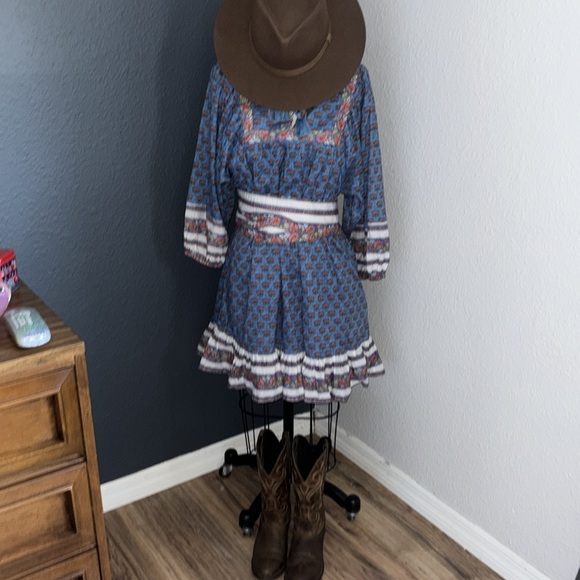 Cleobella Blue Multi MAGGIE mini dress - Picture 3 of 4